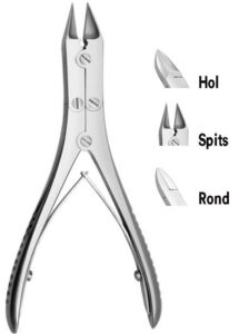 ECO Dubbele scharniertang vlak/spitse bek (klein) 13,5 cm 1