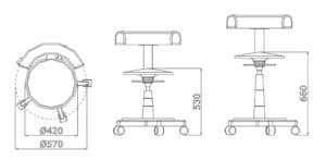 Werkstoel SPD/A met voetsteun-ring 1